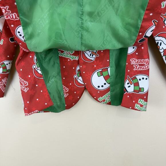 Suitmeister Boys’ M Christmas Blazer – Fun Holiday Party Jacket, Snowman Print - Picture 6 of 13